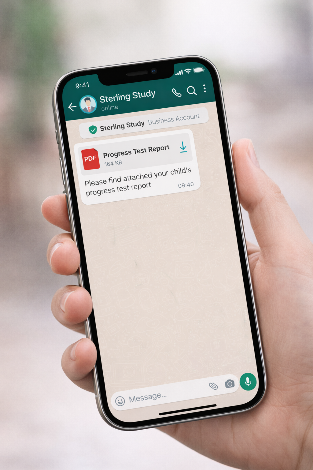 WhatsApp report delivery